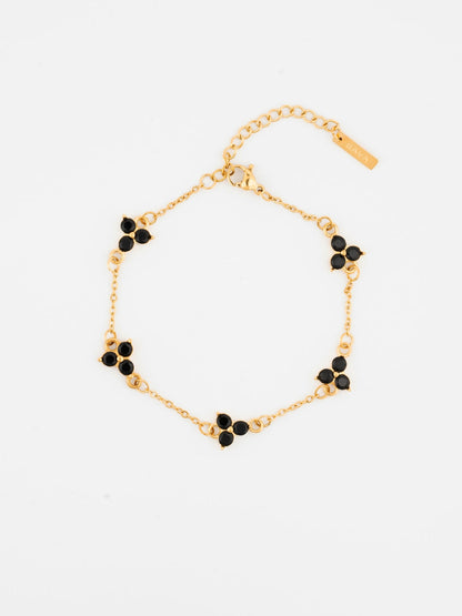 Seralyn™ MIDNIGHT CLOVER BRACELET | 18K Gold