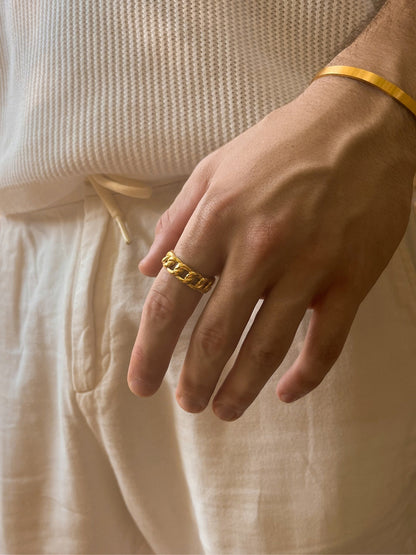 Seralyn™ CUBAN RING | 18K Gold