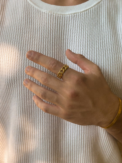 Seralyn™ CUBAN RING | 18K Gold