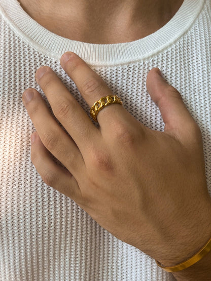 Seralyn™ CUBAN RING | 18K Gold