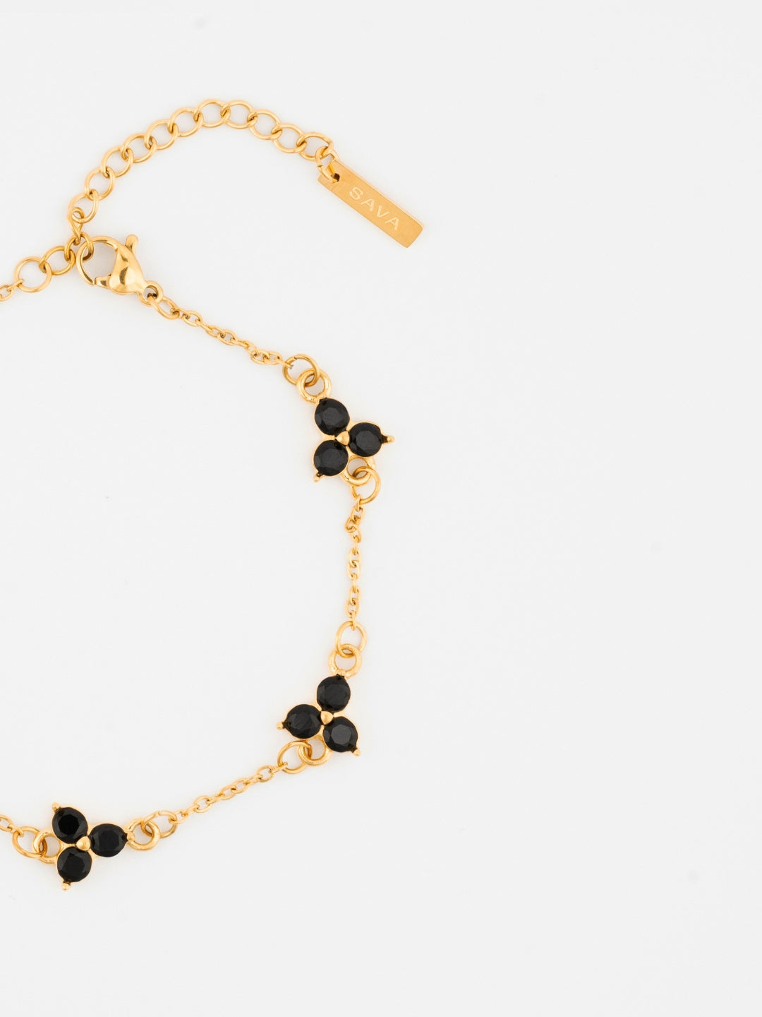 Seralyn™ MIDNIGHT CLOVER BRACELET | 18K Gold