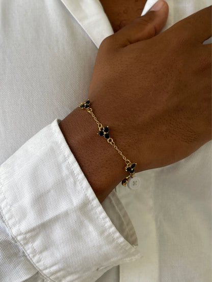Seralyn™ MIDNIGHT CLOVER BRACELET | 18K Gold