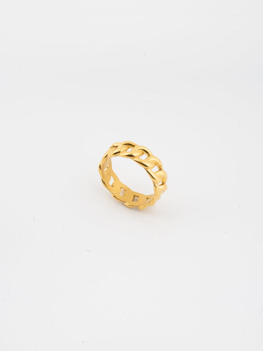 Seralyn™ CUBAN RING | 18K Gold