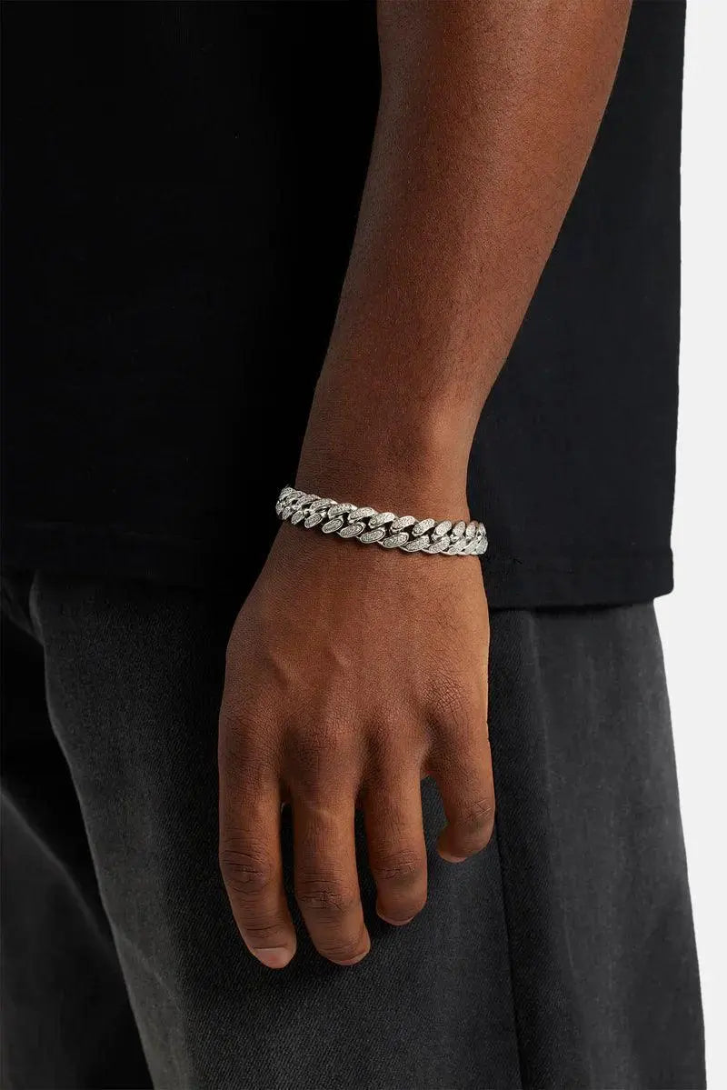 Seralyn™ 12MM ICED CUBAN LINK BRACELET