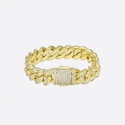 Seralyn™ 12MM ICED CUBAN LINK BRACELET