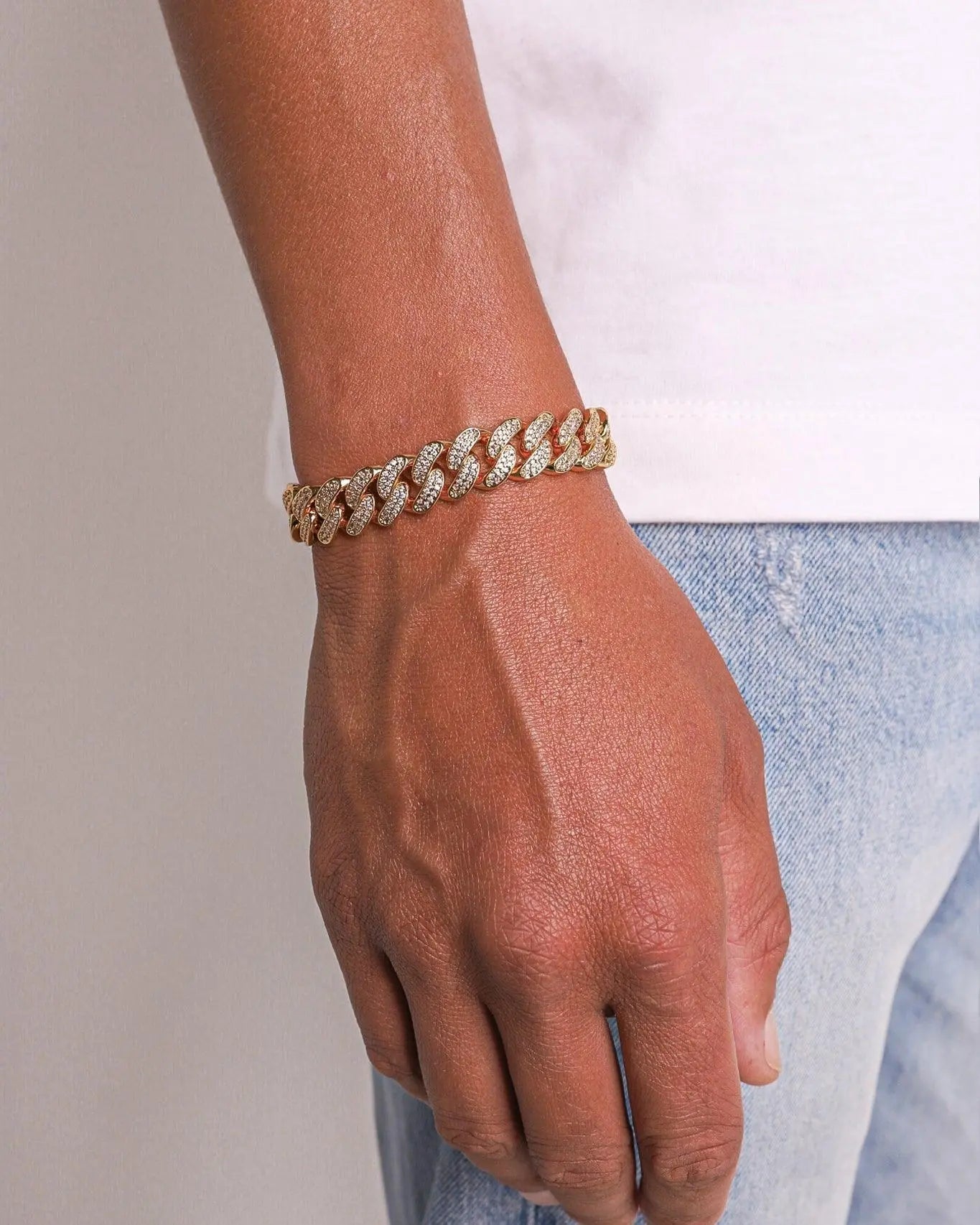 Seralyn™ 12MM ICED CUBAN LINK BRACELET