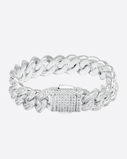 Seralyn™ 12MM ICED CUBAN LINK BRACELET
