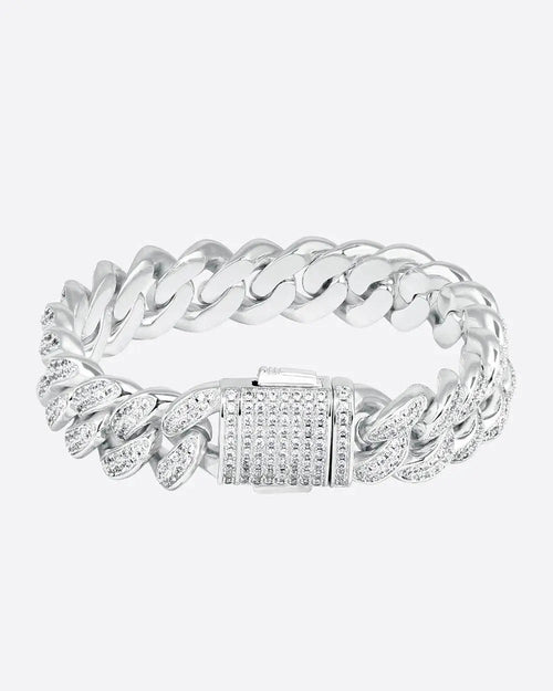 Seralyn™ 12MM ICED CUBAN LINK BRACELET