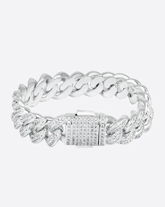 Seralyn™ 12MM ICED CUBAN LINK BRACELET